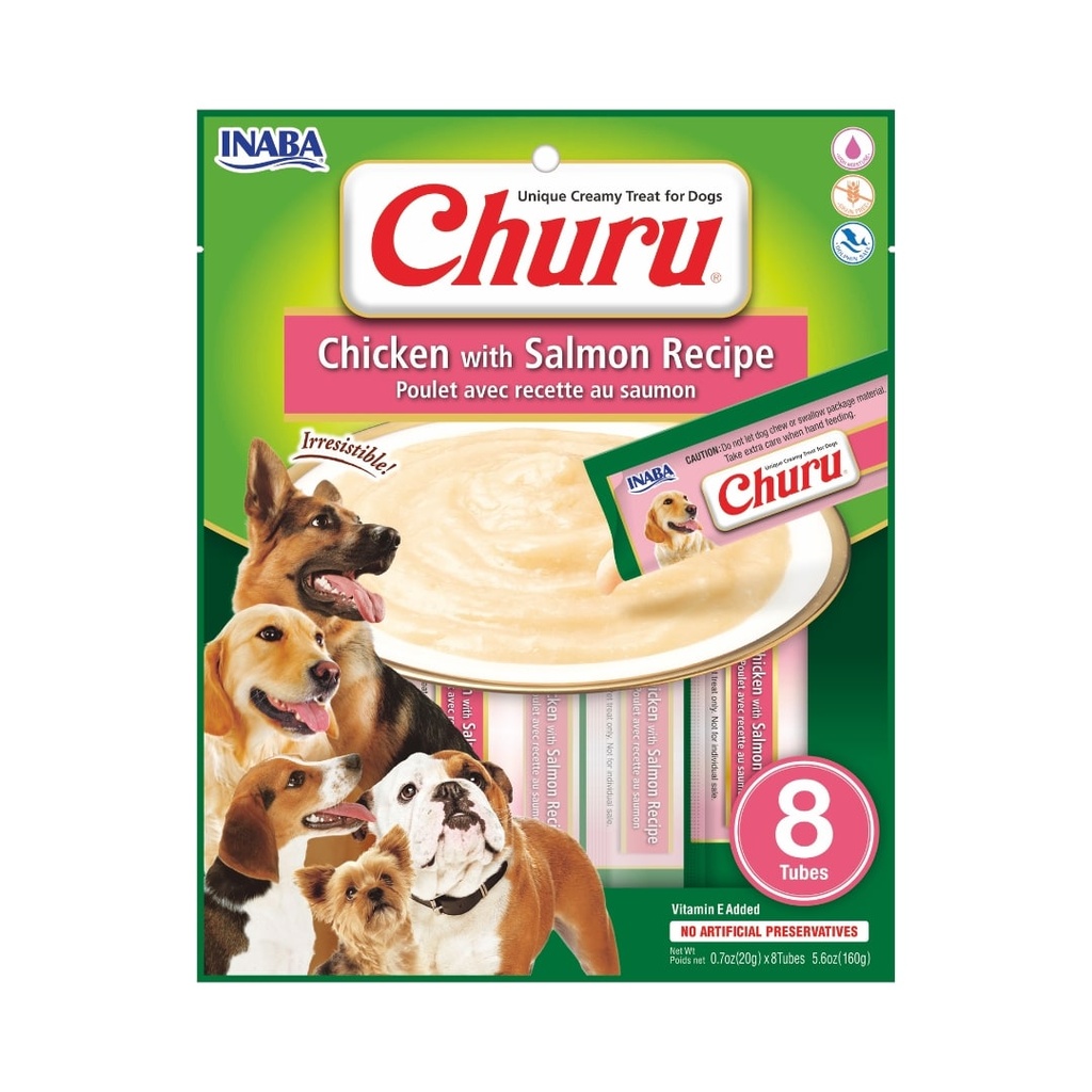 Churu Dog Chicken with Salmon Recipe 8 Tubes