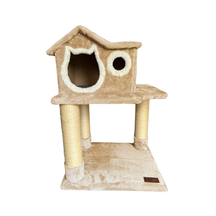 Claws and Paws Rascador para Gatos Casa 2 Pisos