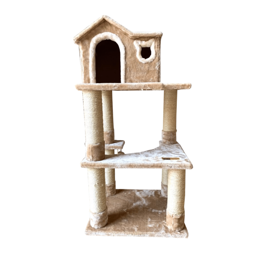 Claws and Paws Rascador para Gatos Casa 3 pisos