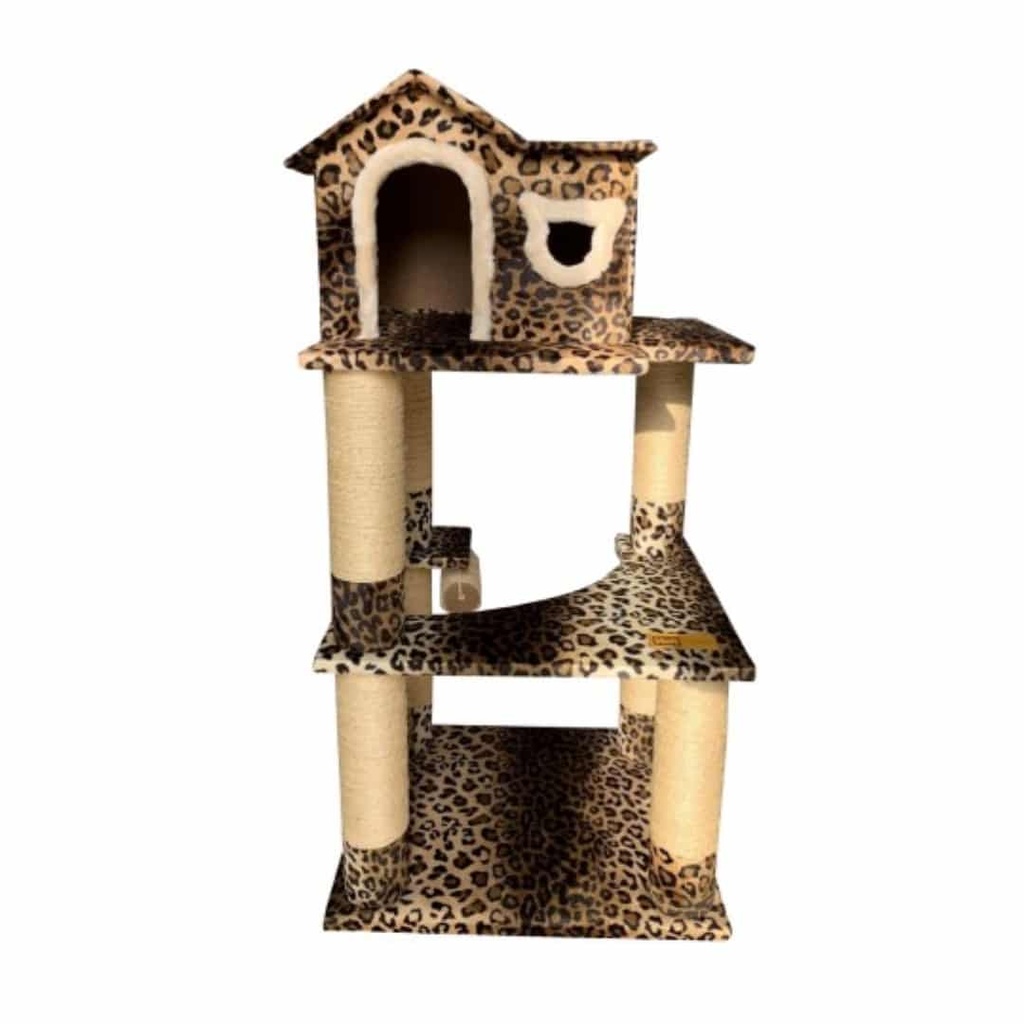 Claws and Paws Rascador para Gatos Casa 3 Pisos