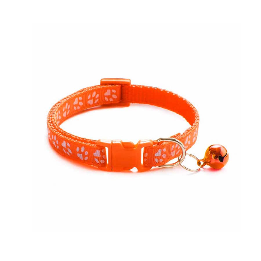 COLLAR CON CASCABEL NARANJA