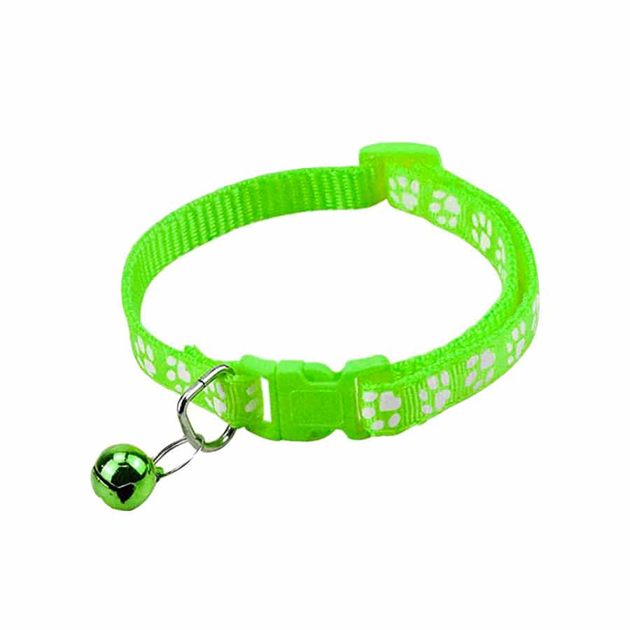 Collar Con Cascabel Verde Limón