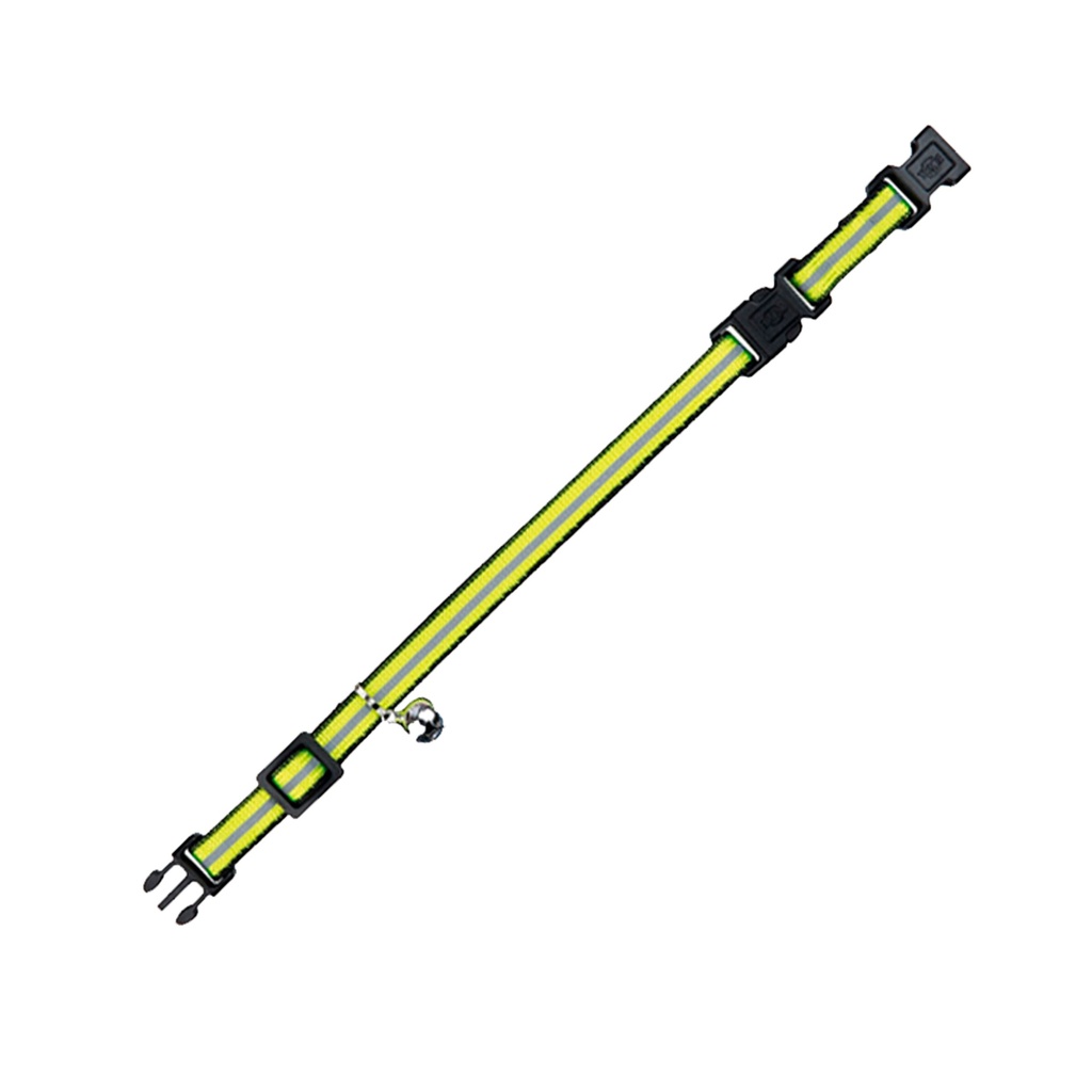 COLLAR REFLECTIVE TRIXIE CON CASCABEL AMARILLO PARA GATOS