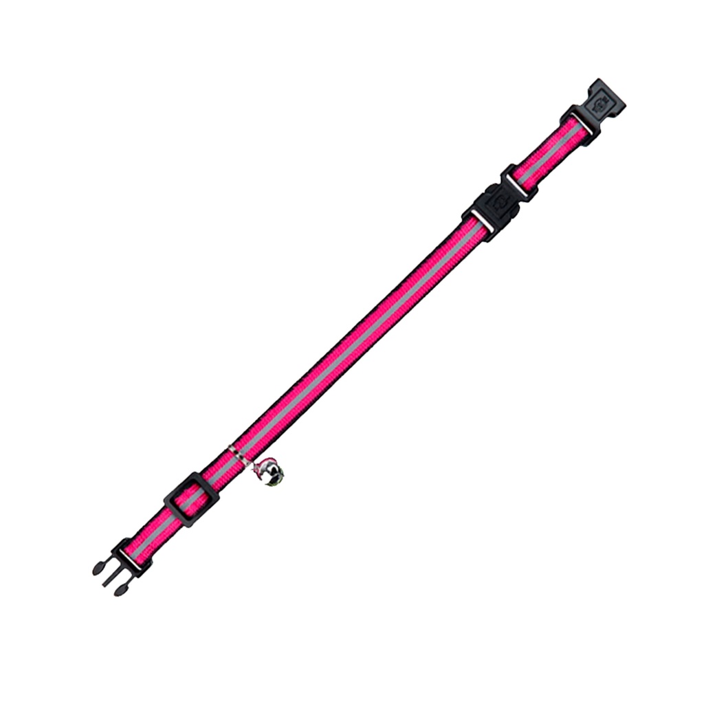 COLLAR REFLECTIVE TRIXIE CON CASCABEL ROSADO PARA GATOS