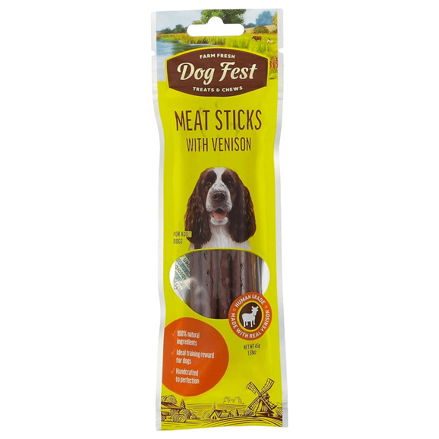 Dog Fest Adult Meat Sticks with Venison