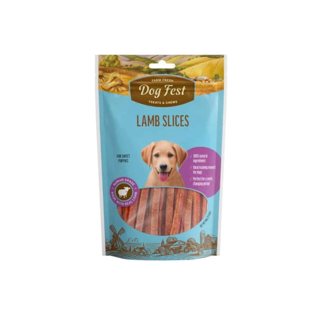 Dog Fest Puppy Treats & Chews Lamb Slices