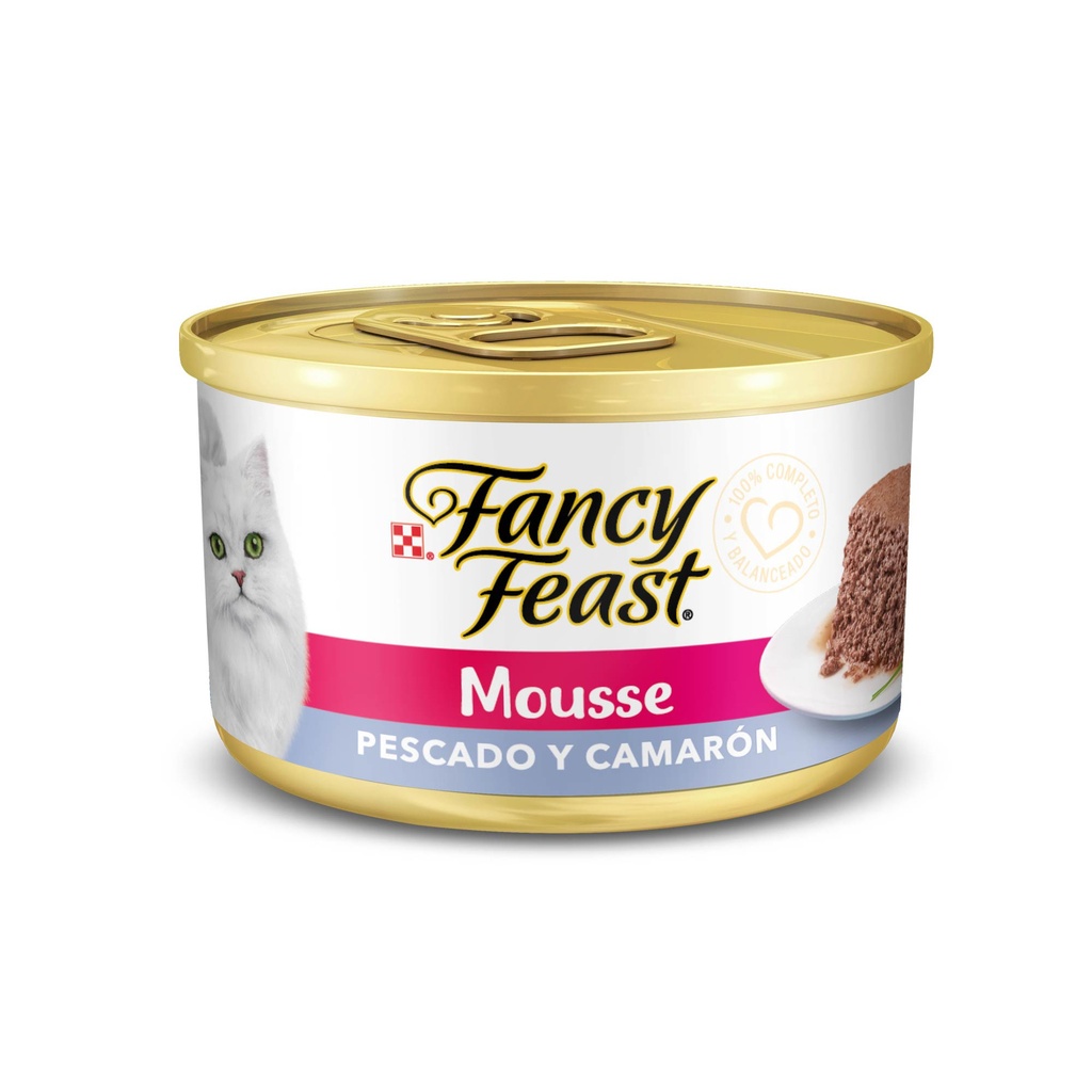 FANCY FEAST MOUSSE PESCADO Y CAMARON
