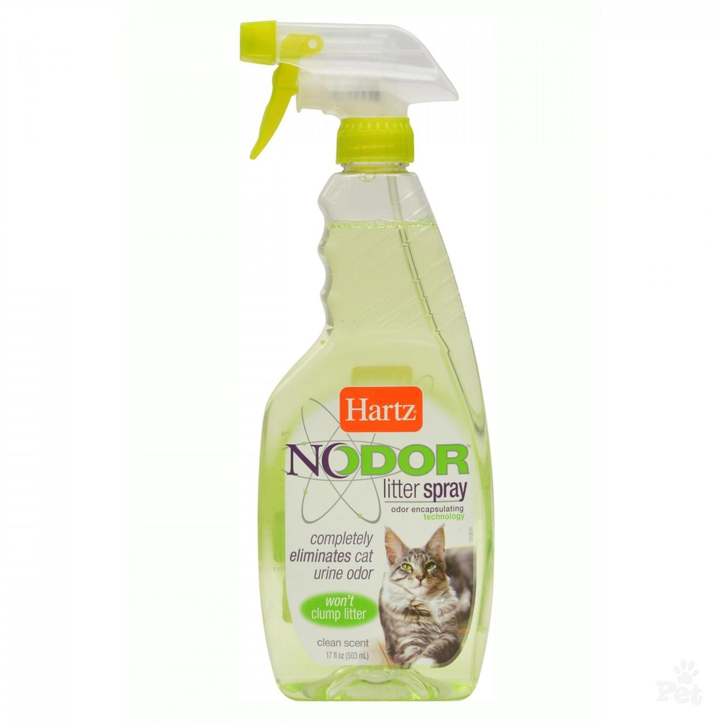 HARTZ NODOR LITTER SPRAY UNSCENTED 17 OZ
