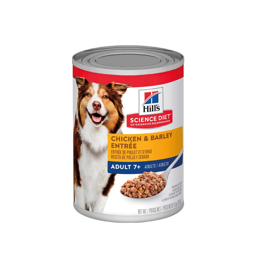HILLS SCIENCE DIET ADULT 7+ CHICKEN & BARLEY, PERROS ADULTOS MAYORES