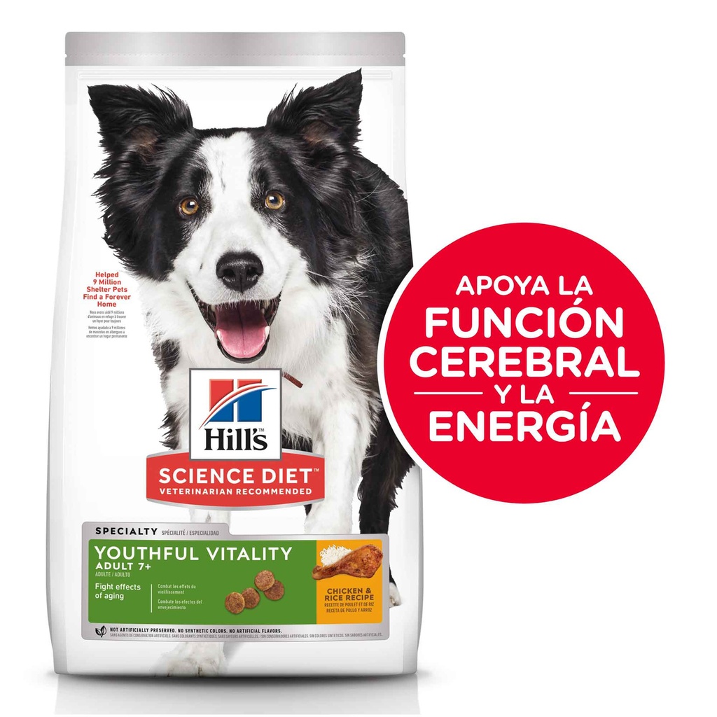 HILLS SCIENCE DIET ADULT 7+ SENIOR VITALITY, PERROS ADULTOS MAYORES