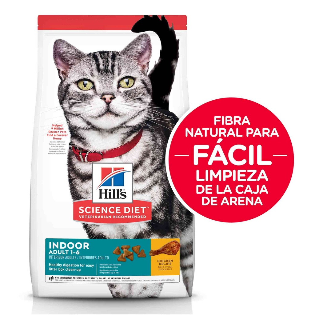 HILLS SCIENCE DIET ADULT INDOOR, GATOS ADULTOS DE INTERIORES