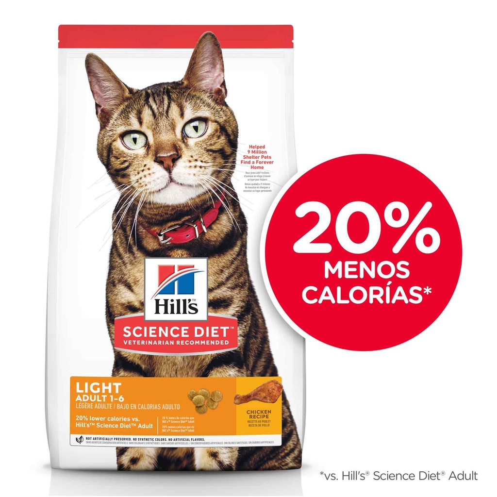 HILLS SCIENCE DIET ADULTOS LIGHT PARA CONTROL DE PESO