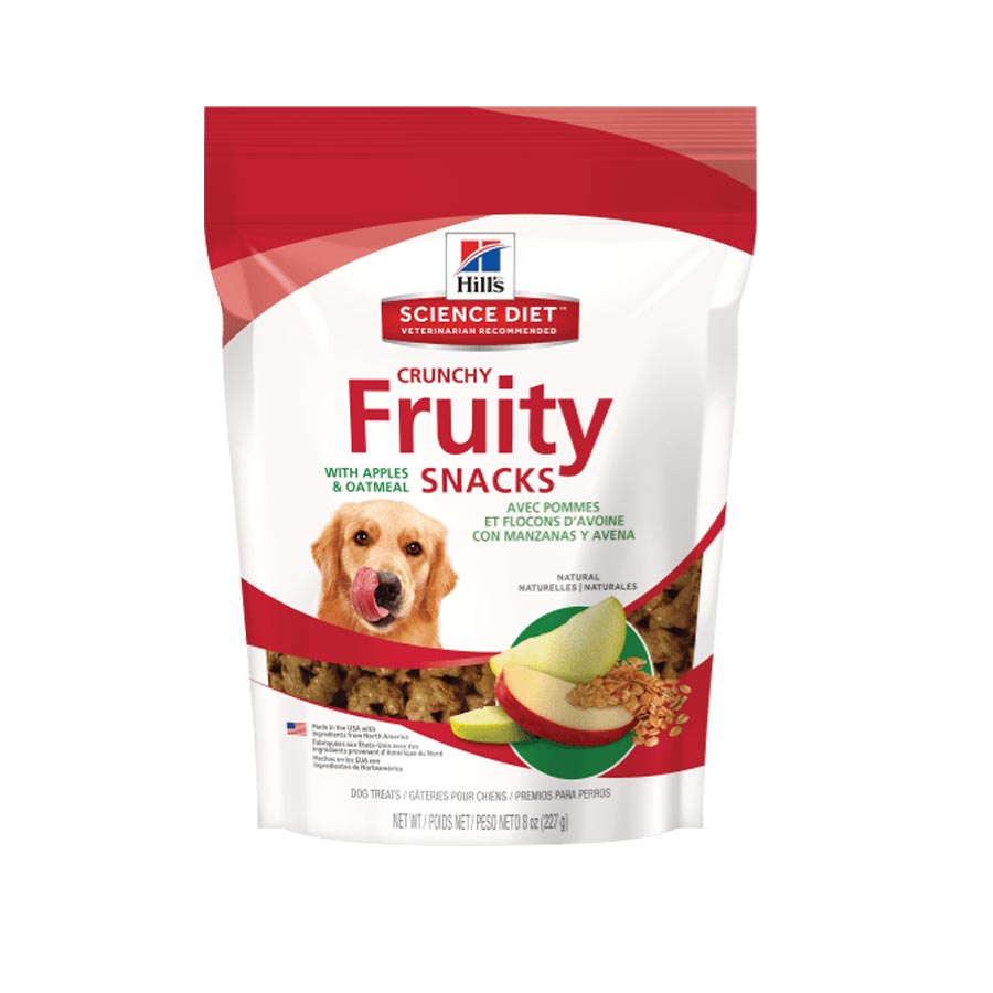HILLS SCIENCE DIET NATURAL CRUNCHY FRUITY SNACKS APPLES & OATMEAL