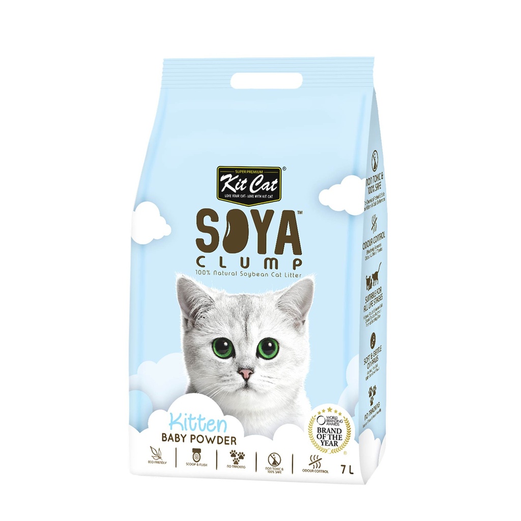 KIT CAT SOYACLUMP SOYBEAN LITTER - BABY POWDER