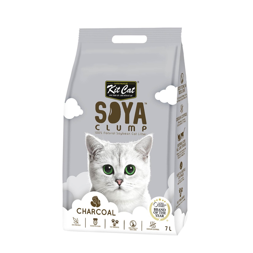 KIT CAT SOYACLUMP SOYBEAN LITTER - CHARCOAL