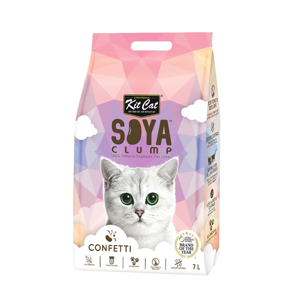 KIT CAT SOYACLUMP SOYBEAN LITTER - CONFETTI