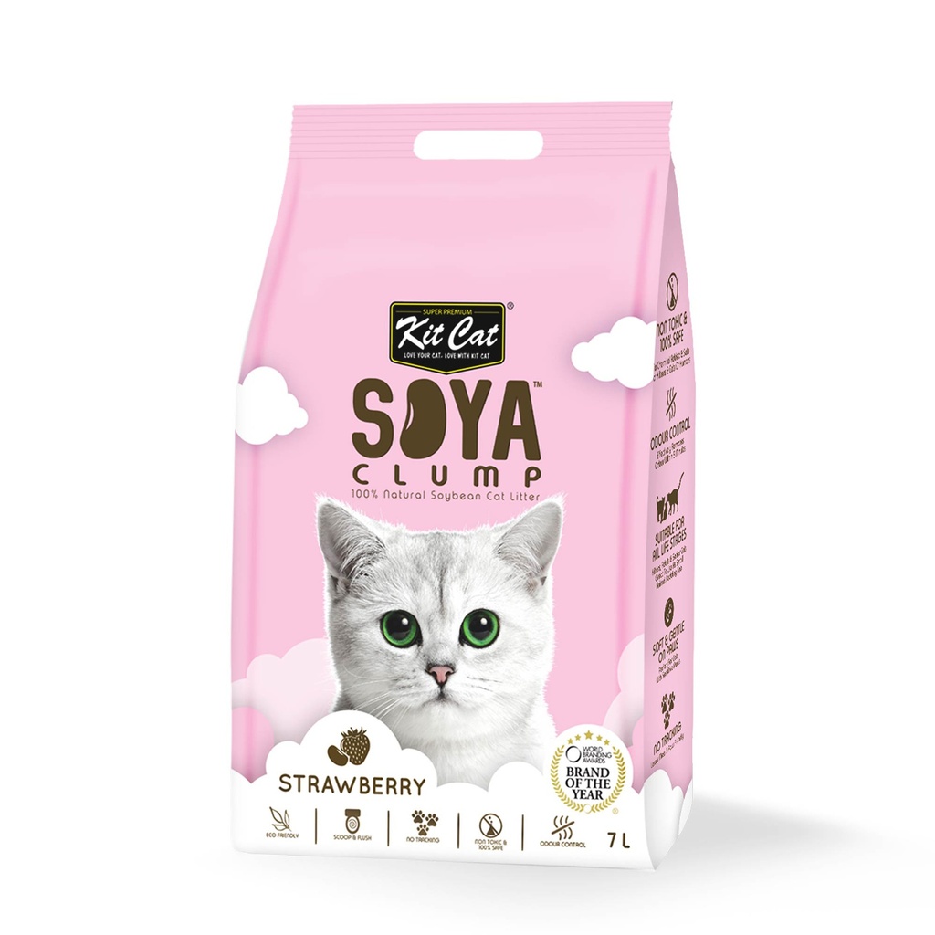 KIT CAT SOYACLUMP SOYBEAN LITTER - STRAWBERRY