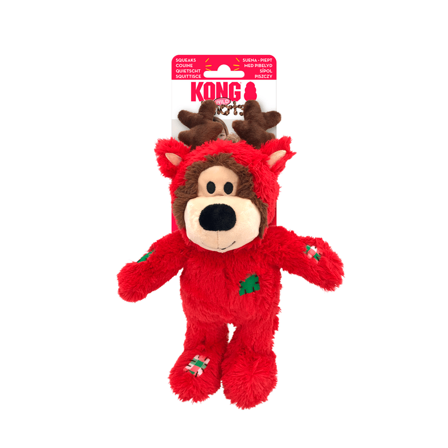 Kong Holiday Wild Knots Bear Assorted Sm/Md