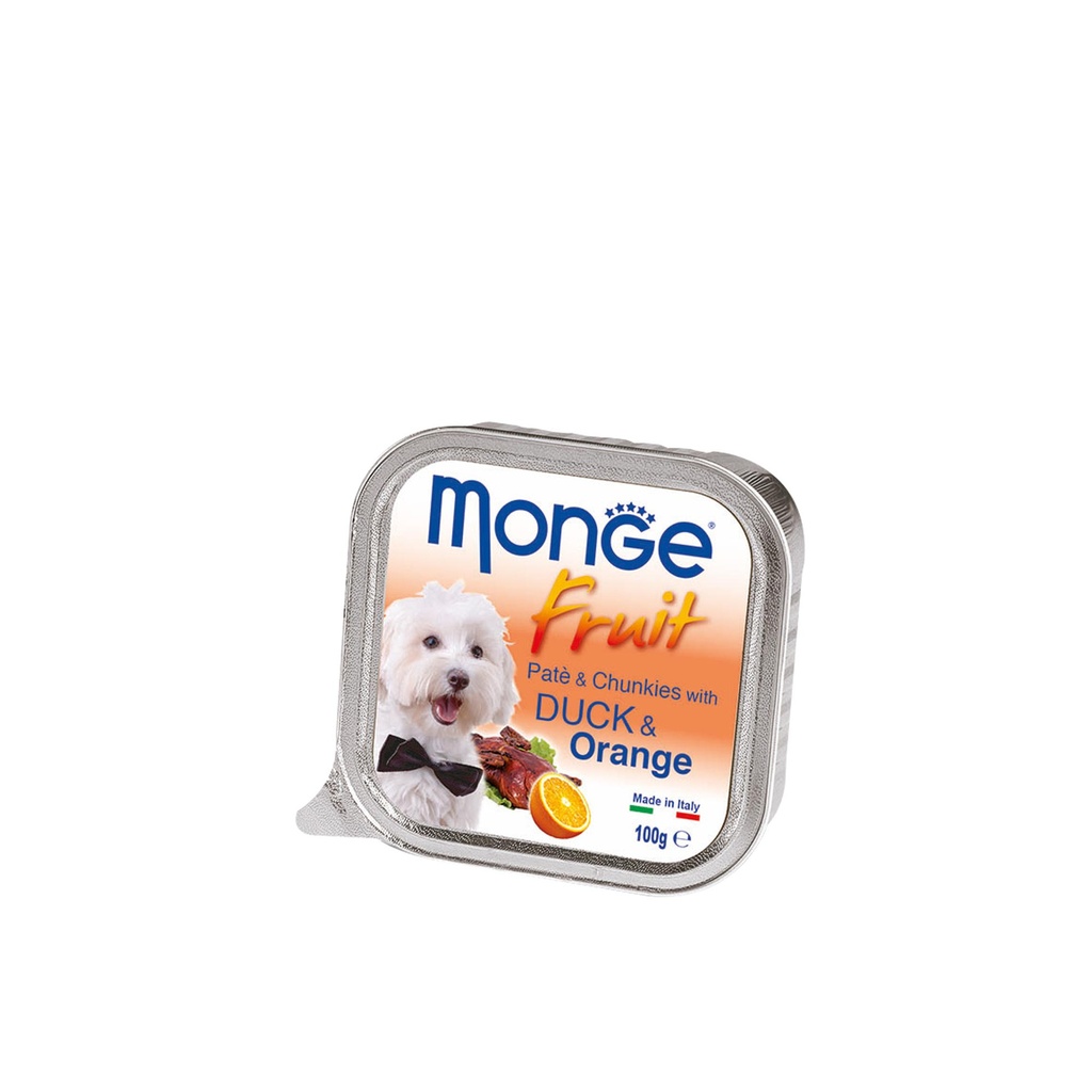 Monge Canine Fruit Pato y Naranja Lata