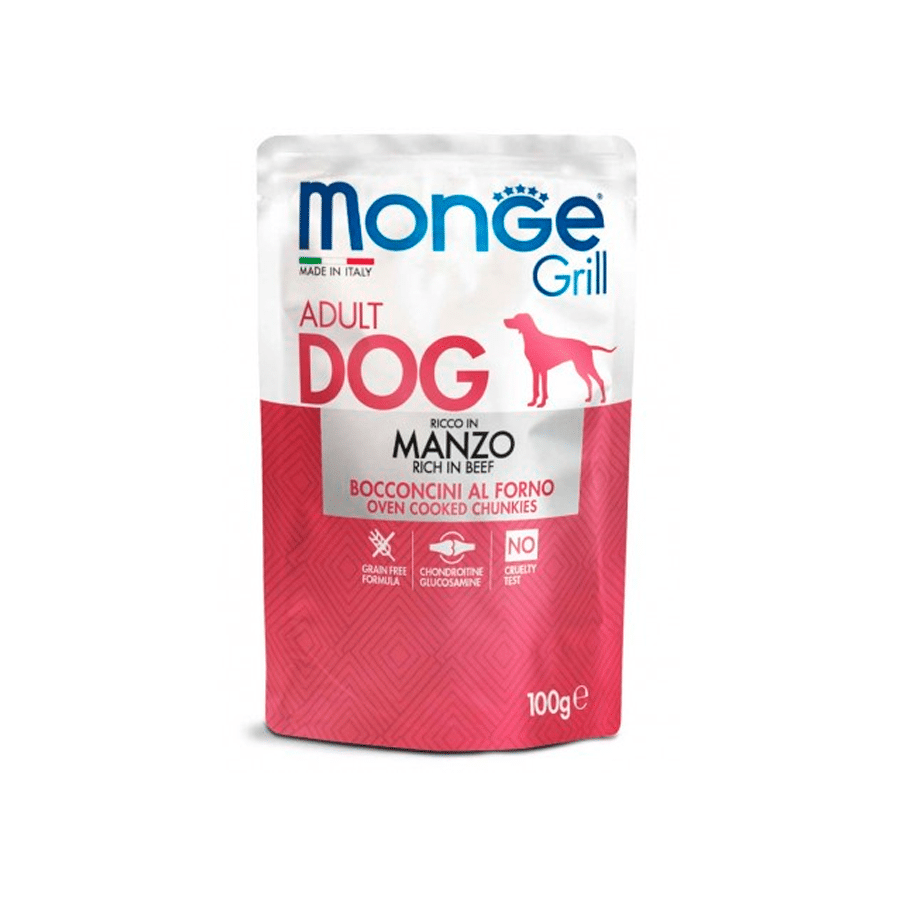 Monge Canine Grill Adulto Carne de Res Sobre 100G