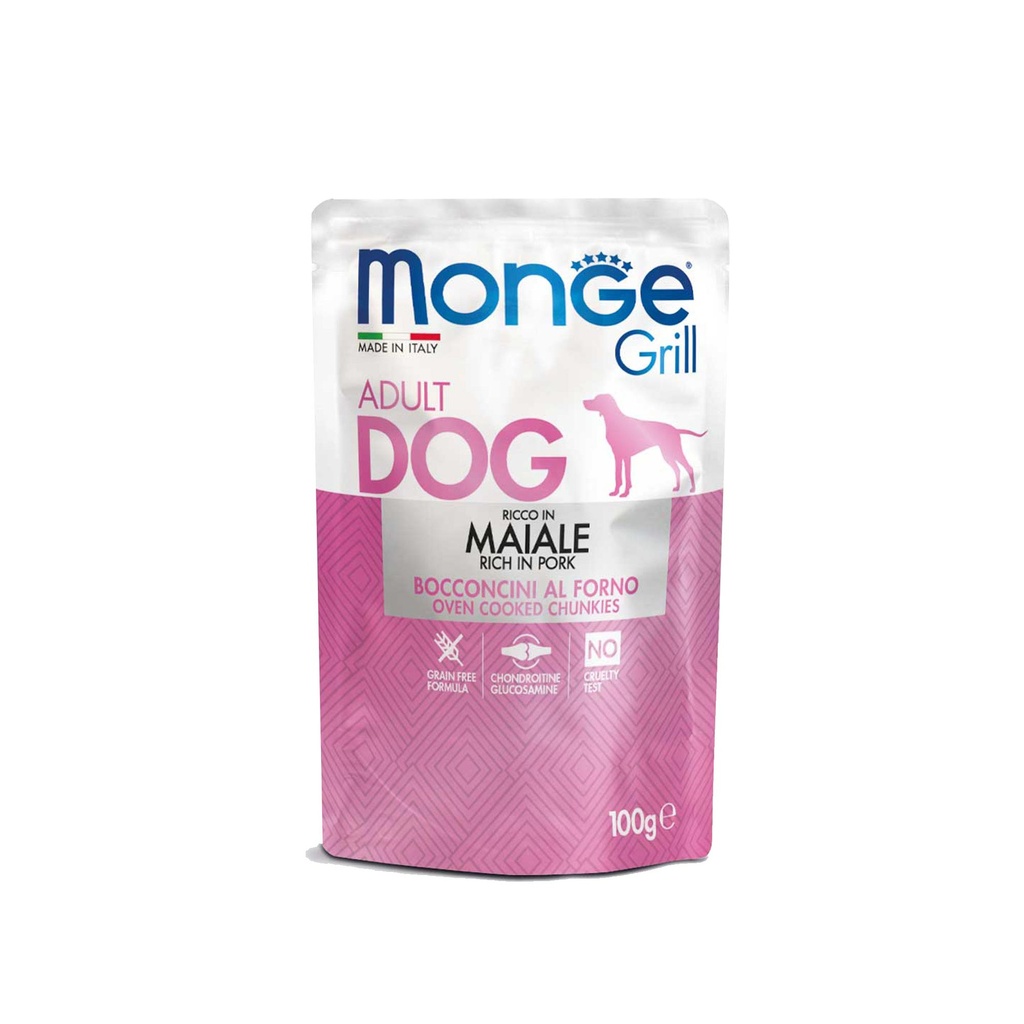 Monge Canine Grill Cerdo Sobre - 100gr
