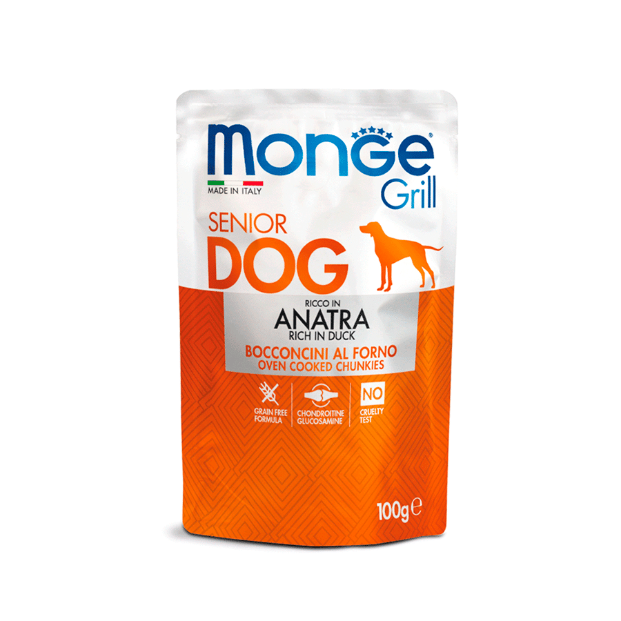 Monge Canine Grill Senior Pato Sobre 100G