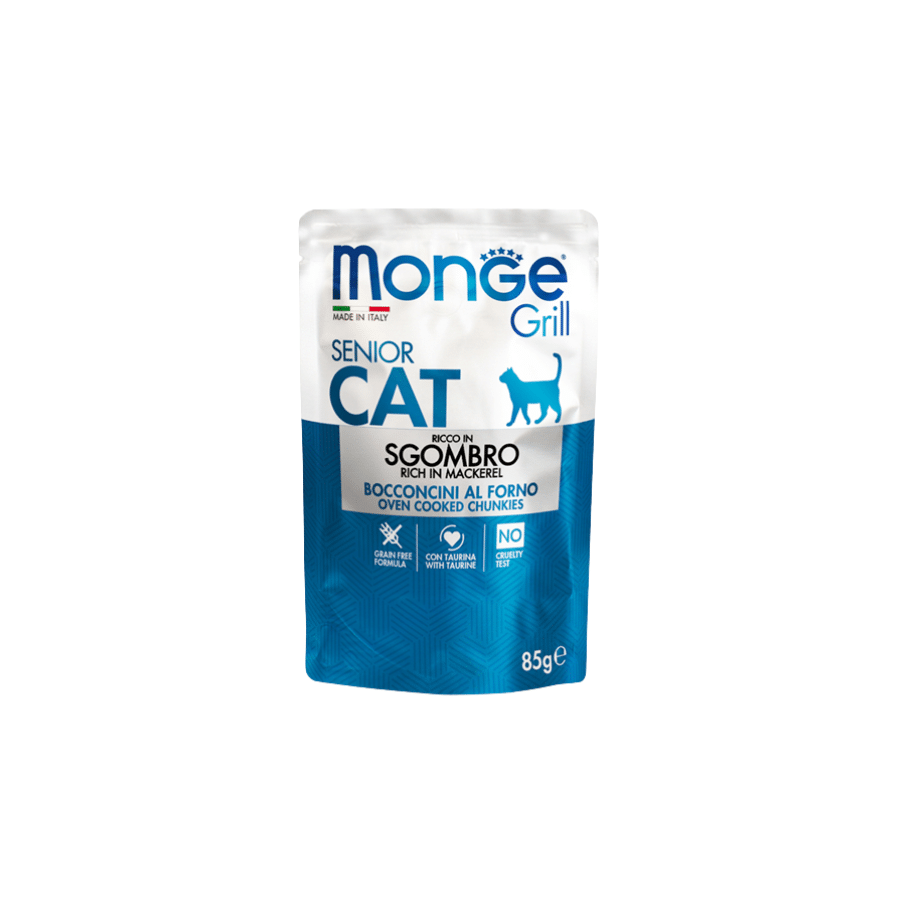 MONGE FELINE GRILL SENIOR CABALLA SOBRE 85 GR