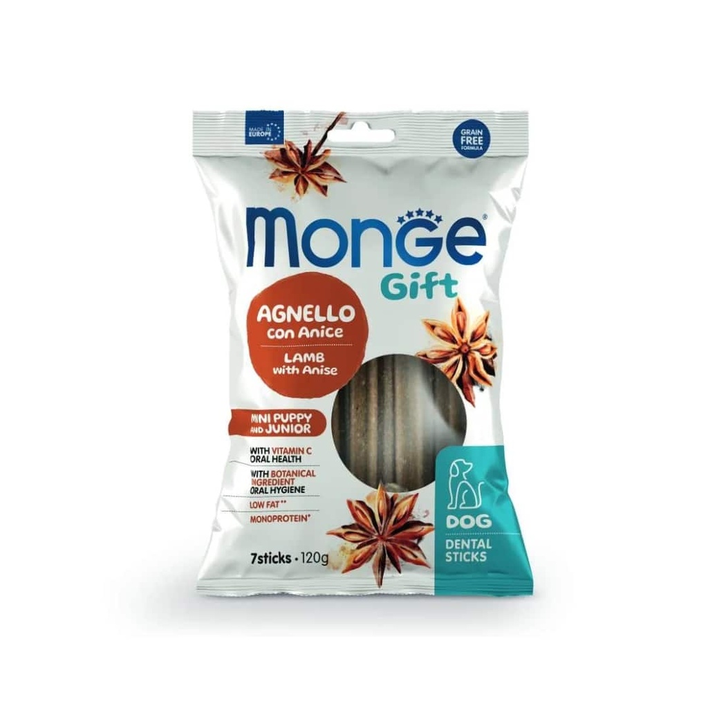 Monge Gift Dental Sticks Mini Puppy Dog – Cordero y Anís