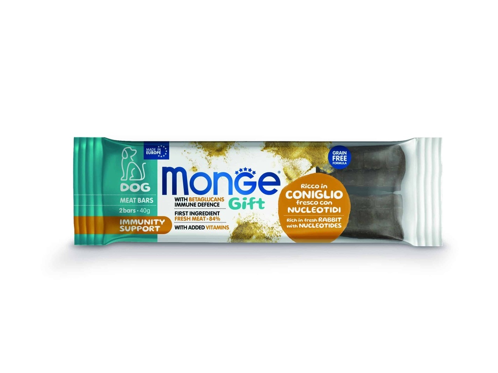 Monge Gift Meat Bars Immunity Support Dog Adult – Conejo y Nucleotidos