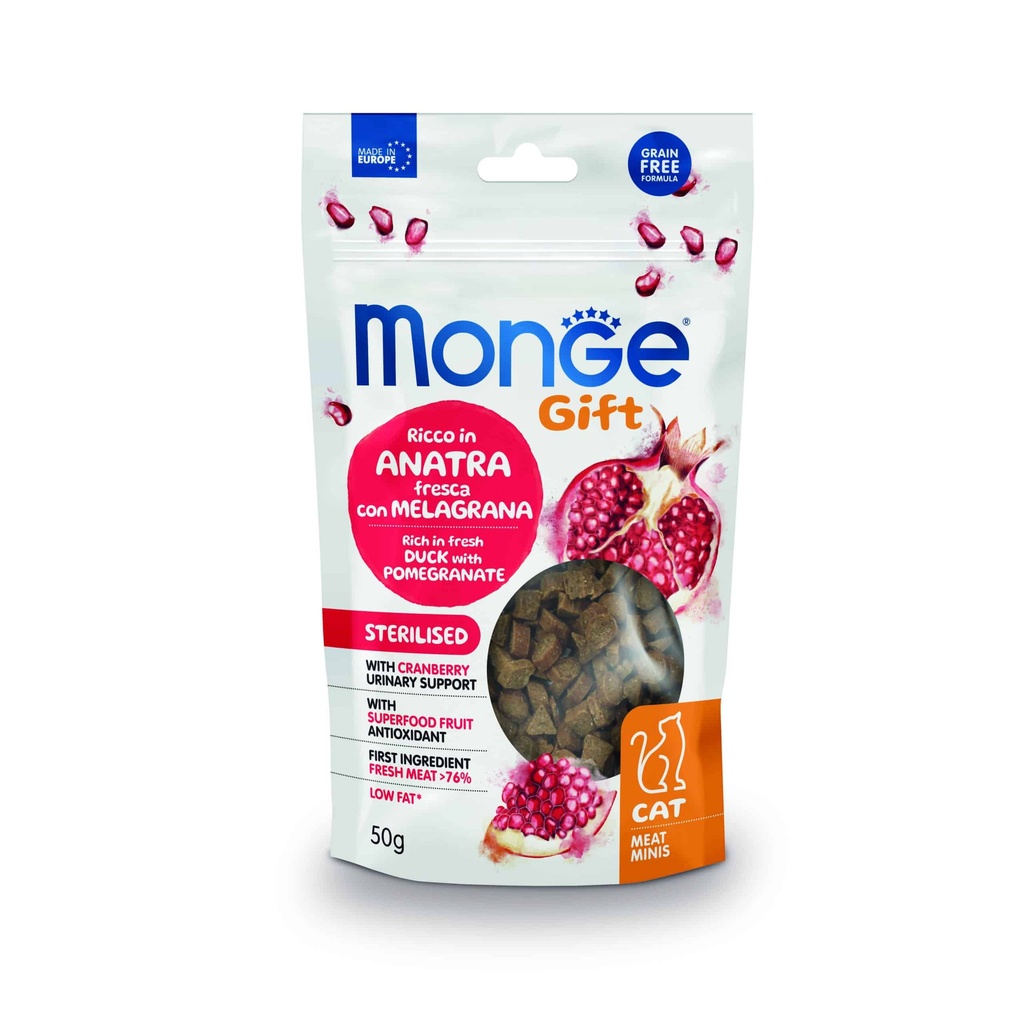 Monge Gift Meat Minis Cat Sterilized - Pato y Granada