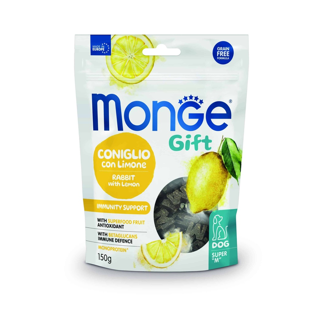 Monge Gift Super ”M” Immunity Support Dog Adult – Conejo y Limón