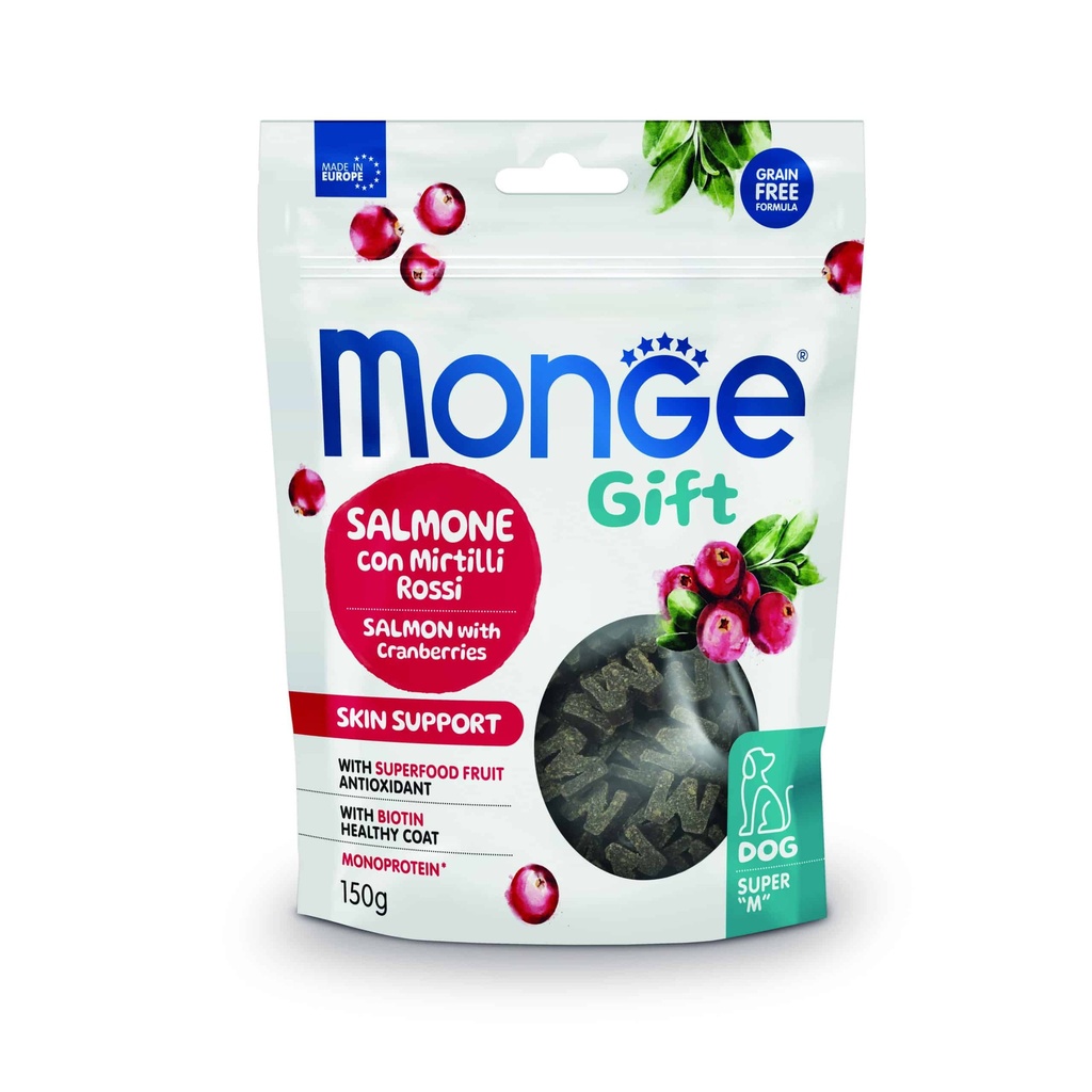 Monge Gift Super ”M” Skin Support Dog Adult – Salmon y Arandanos