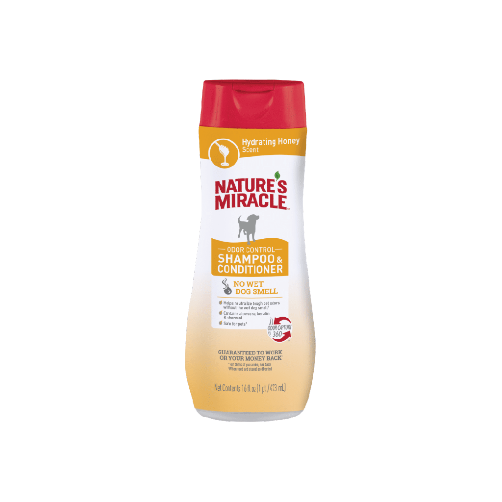 Natures Miracle Odor Control Shampoo and Conditioner Hydrating Honey Scent