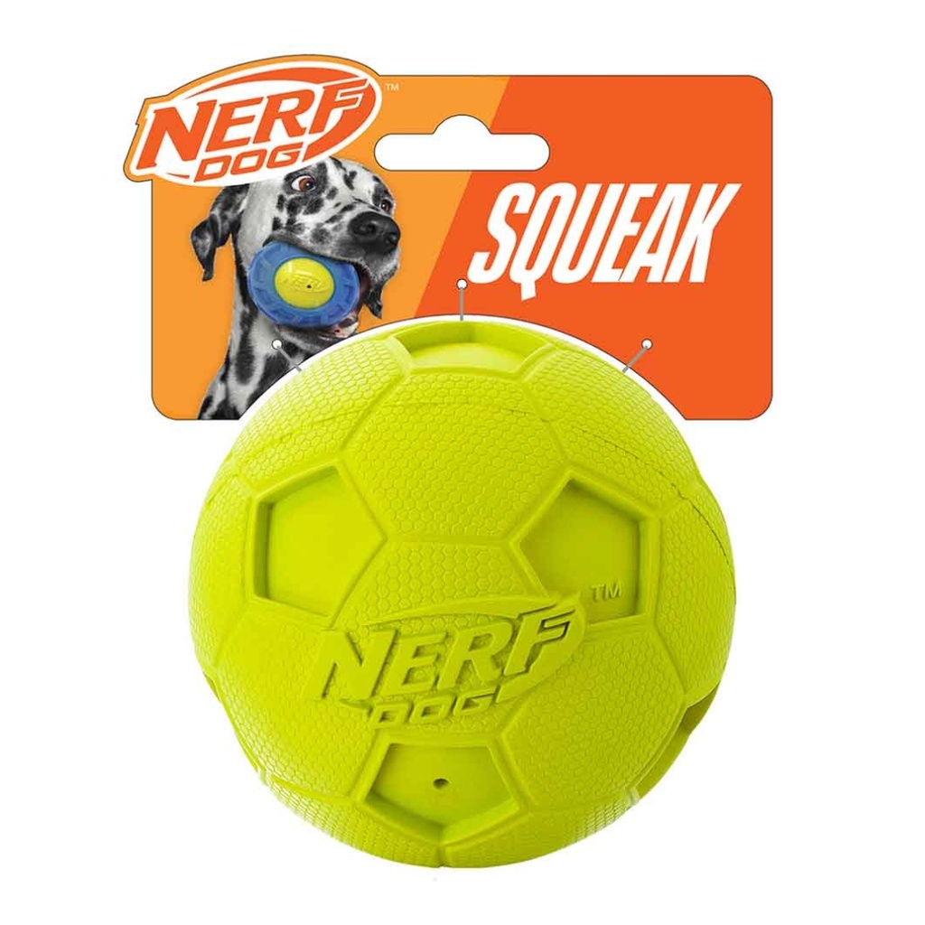 Nerf Dog Squeak Soccer Green