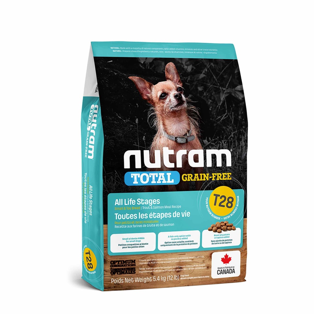 NEW T28 NUTRAM TOTAL GRAIN-FREE SALMON &amp; TROUT SMALL BREED