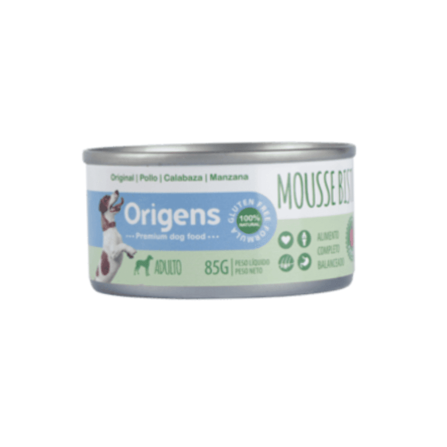 Origens Adulto Mousse bistro pollo frutado, calabaza, manzana