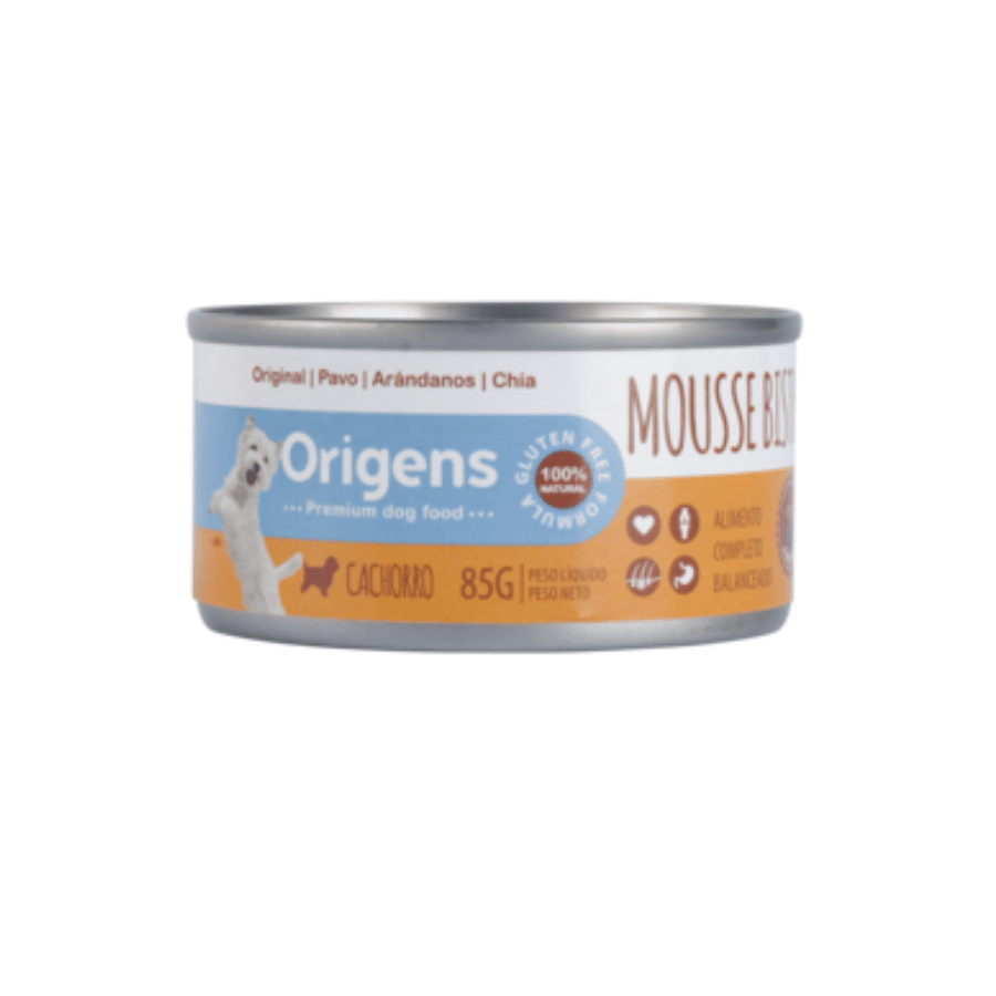 Origens Cachorro Mousse bistro andino pavo, arándanos, chía