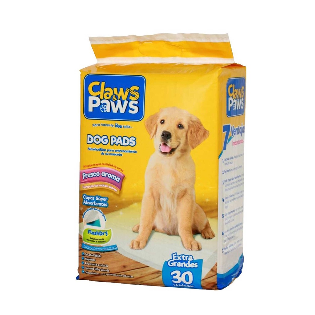 PAÑALES CLAWS & PAWS (30 UNIDADES)