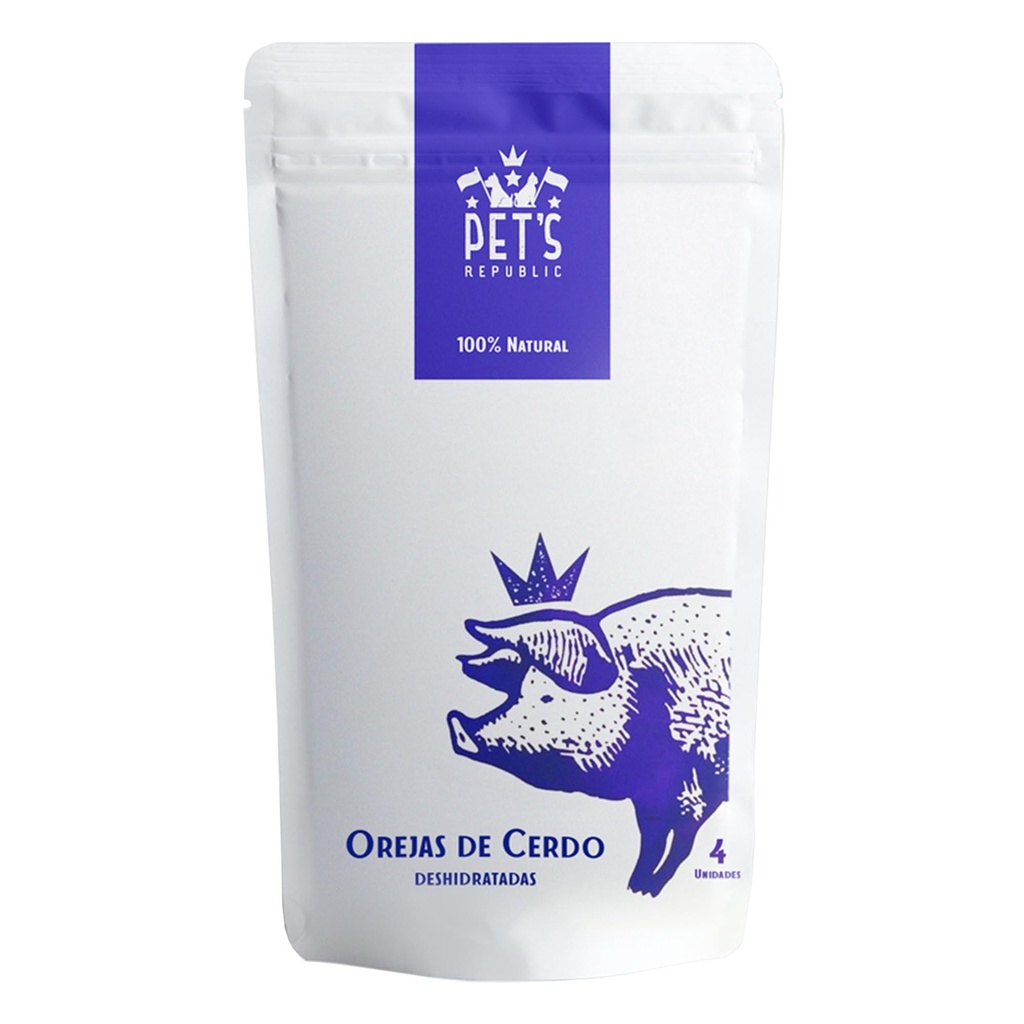 PET'S REPUBLIC OREJAS DE CERDO 4 UNIDADES