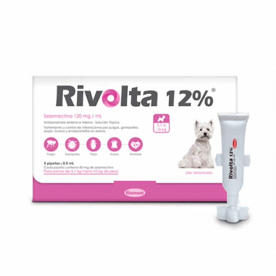 RIVOLTA 12% x 0.5ml 5KG a 10 KG X PIPETA