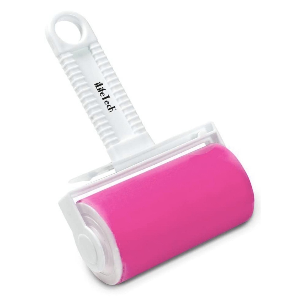 RODILLO PEGAJOSO LAVABLE PARA PELO Y PELUSA ROSA