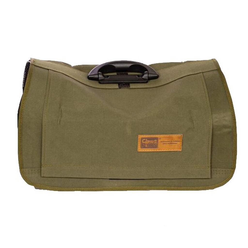 TRANSPORTADOR DE TELA VERDE CLAWS & PAWS