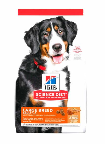 HILLS SCIENCE DIET ADULT LARGE BREED, ADULTOS RAZA GRANDE LAMB & RICE
