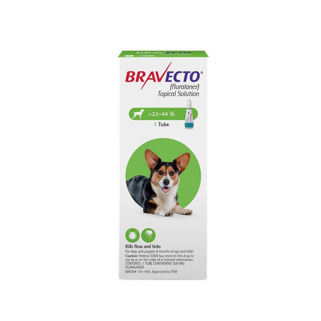BRAVECTO 500MG. SPOT-ON DOGS ( 10KG - 20KG )