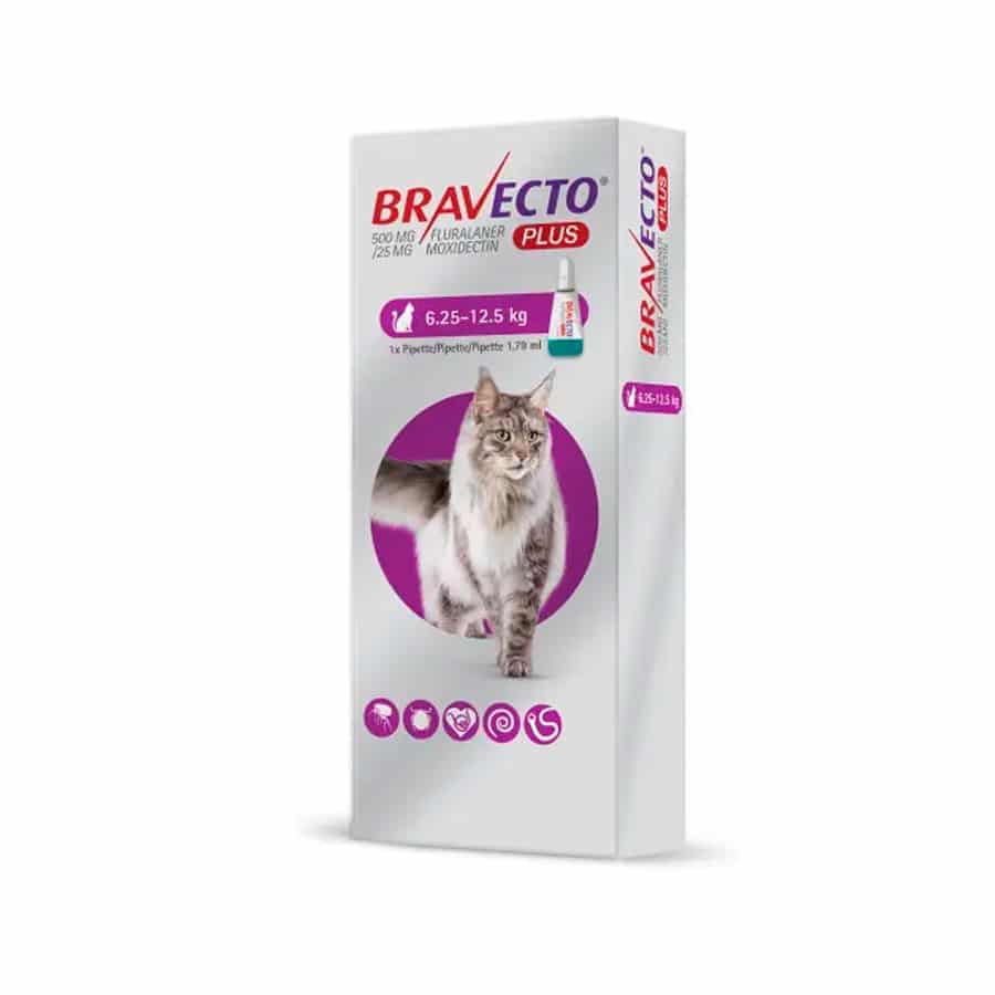 BRAVECTO PLUS 500mg. SPOT-ON CATS (6.25Kg - 12.5Kg)
