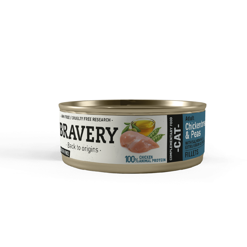 Bravery Chicken and Peas Adult Cat Wet Food