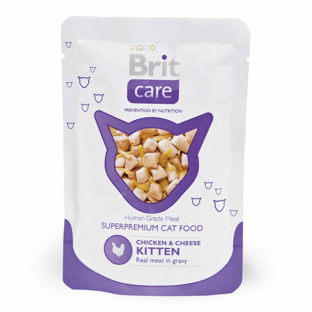 BRIT CARE CAT CHICKEN & CHEESE KITTEN POUCH