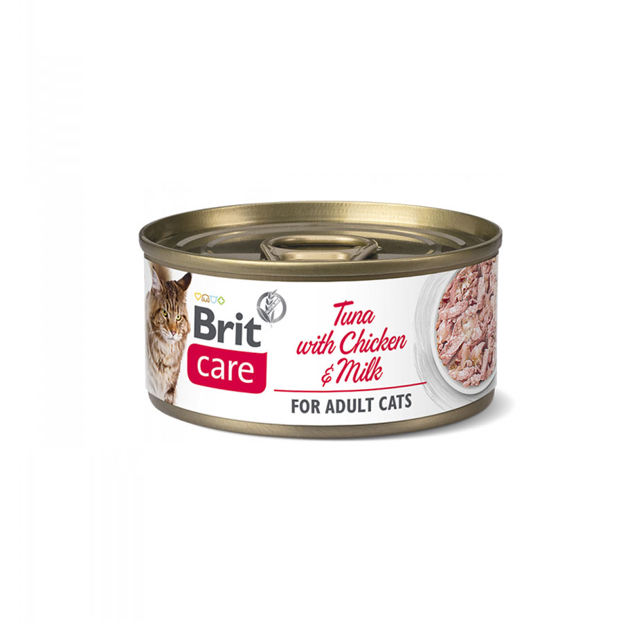 BRIT CARE CAT TUNA WITH CHICKEN AND MILK 70 GR