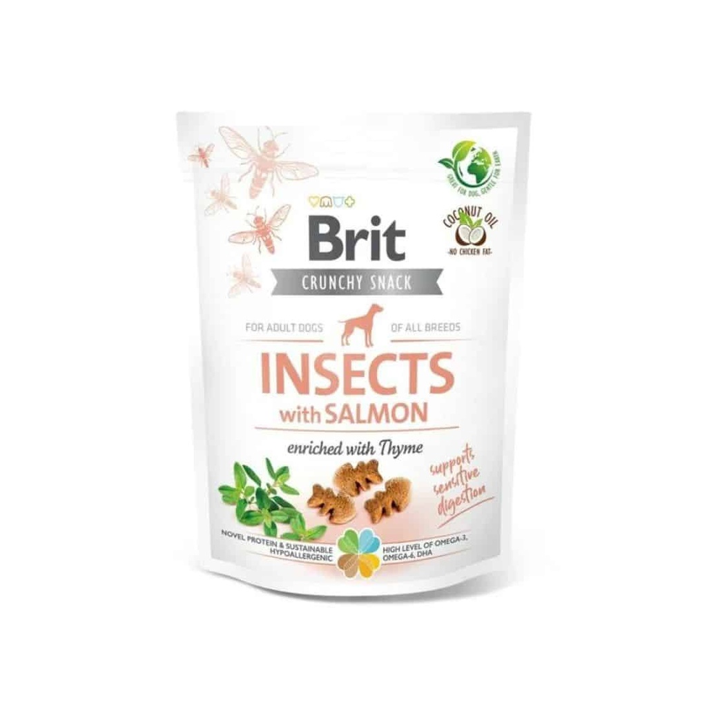 Brit Crunchy Snack Insects with Salmon 200gr