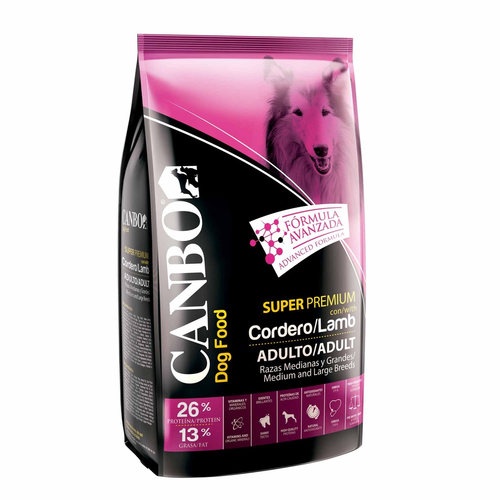 CANBO SUPER PREMIUM ADULTO CORDERO RAZAS MEDIANAS Y GRANDES